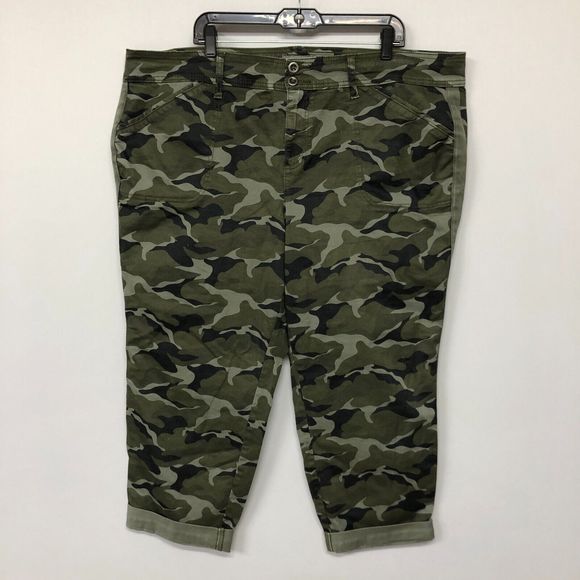 Torrid Women Aviator Skinny Twill Crop Pants Plus Size 26 Stretch M054 -29 - Picture 1 of 15